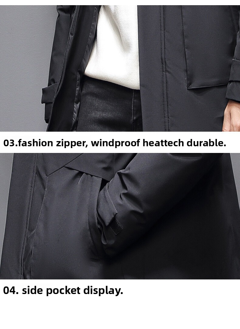 Men's Hooded Down Jacket Winter Warm Business Thickened Coat_voghion.com