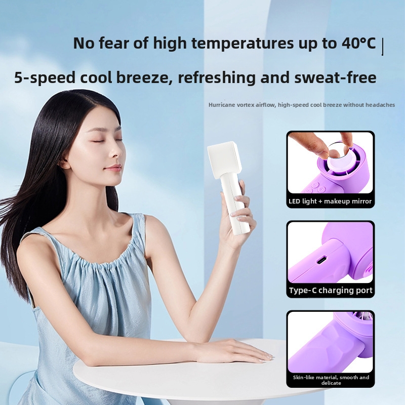 High-Speed Portable Handheld Fan USB Rechargeable Mini Desktop Small Fan For Outdoor Use_voghion.com