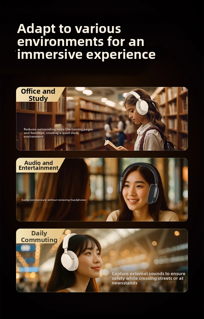 Wireless Bluetooth Headphones - Lightweight Hi-fi Stereo Sound_voghion.com