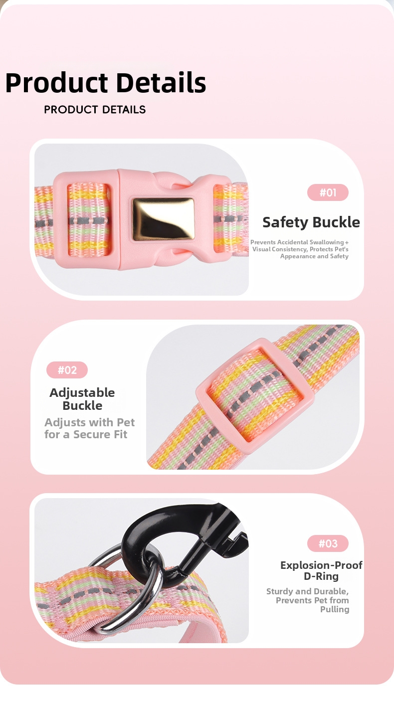 Collier pour chat anti-fugue réglable et réfléchissant_voghion.com