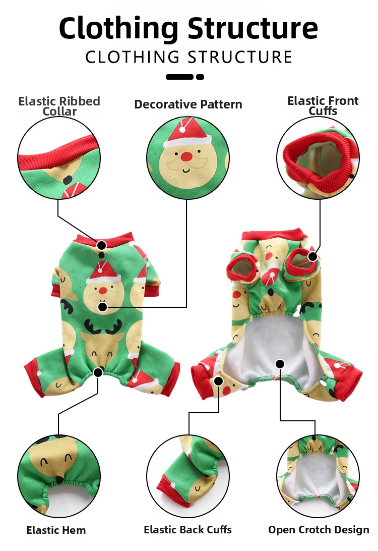 Trajes navideños, suministros para mascotas, ropa para perros, sombreros navideños para perros pequeños, medianos y grandes, bichón frisé y schnauzer._voghion.com