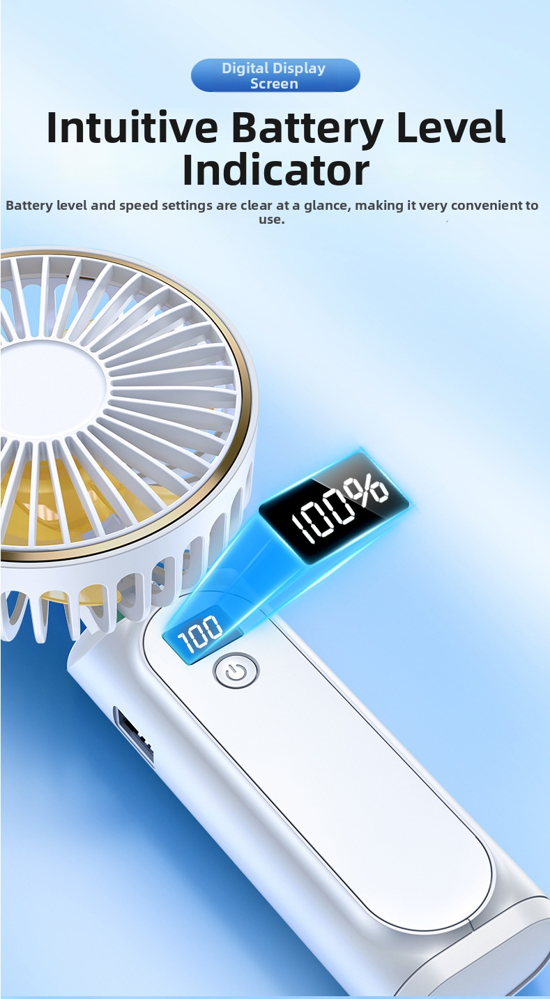 Handheld Mini Fan Portable Usb Desktop Neck Hanging Foldable Fan_voghion.com