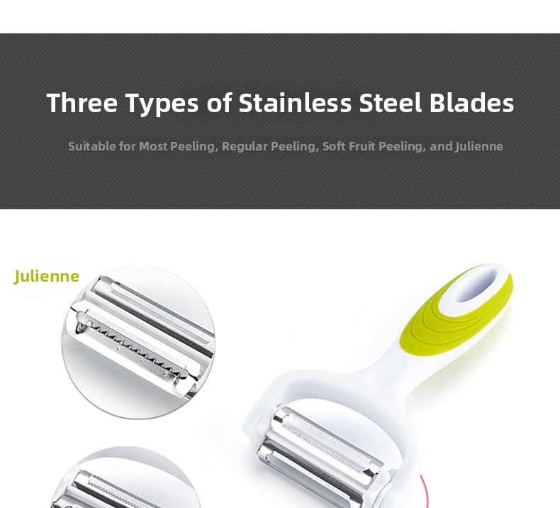 3 In 1 Vegetable Peeler Stainless Steel Rotary Peeler Slicer_voghion.com