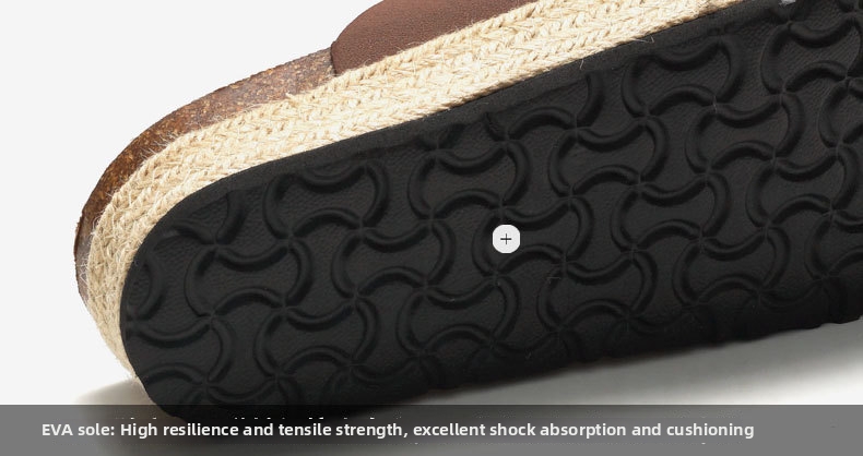 Women's Cork Slippers Beach Sandals With Thick Sole And Buckles_voghion.com