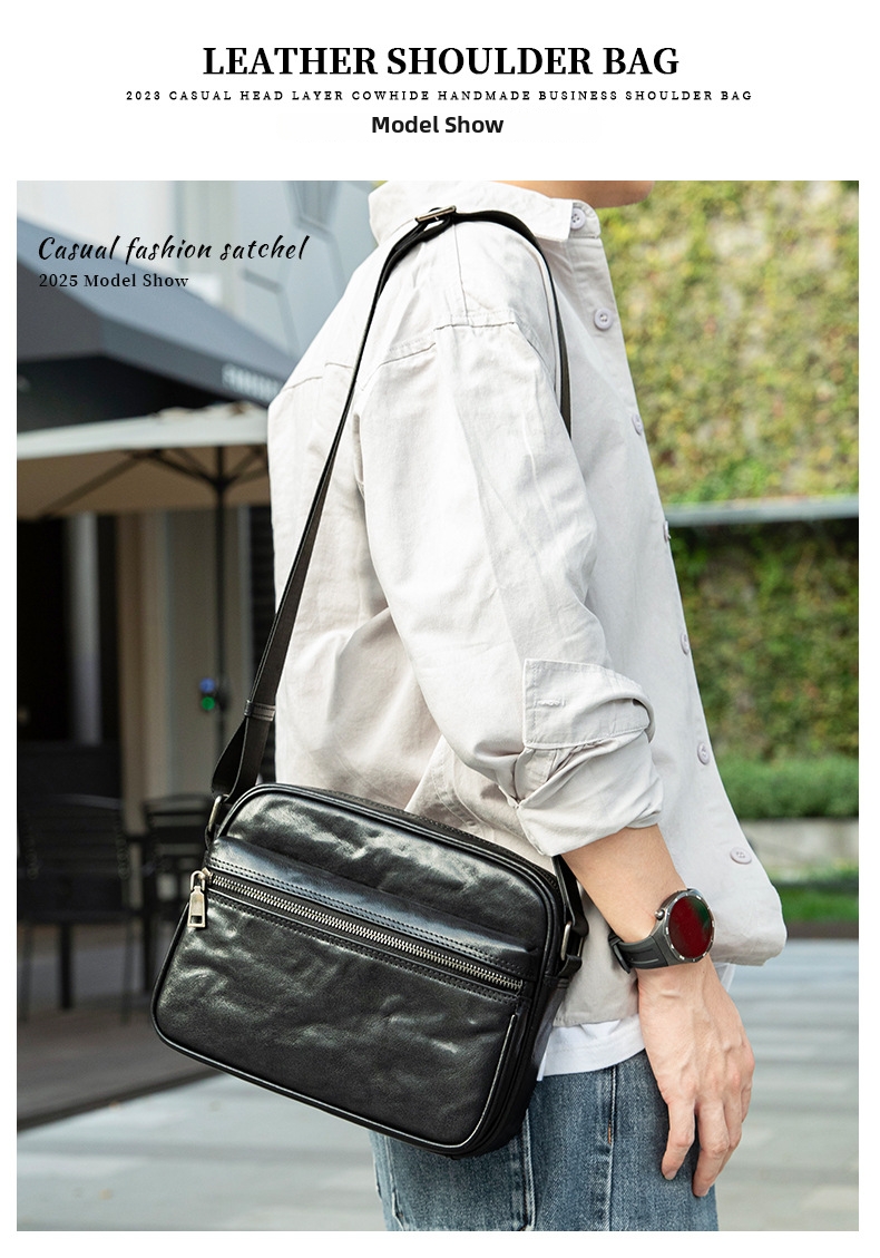 Borsa a tracolla uomo in vera pelle design orizzontale_voghion.com