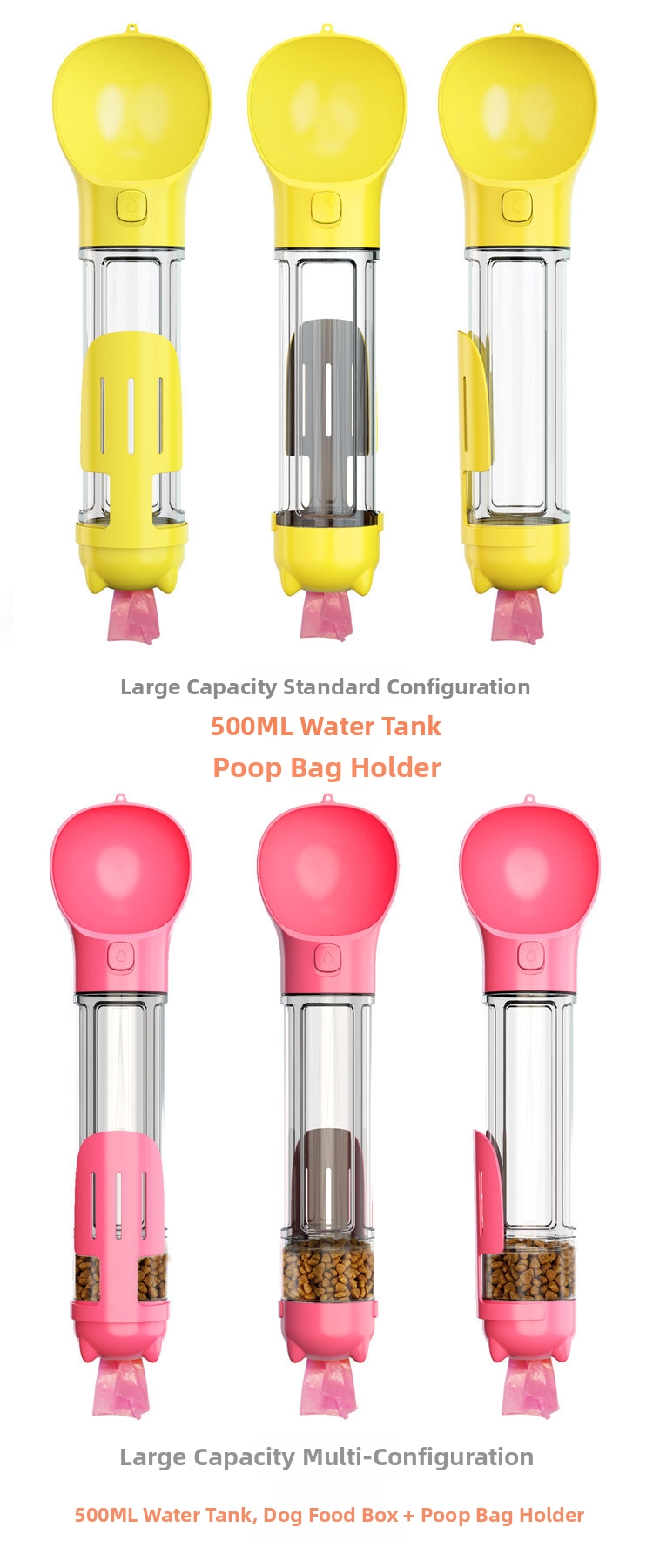 Multi-functional Pet Water Bottle For Dogs Portable Travel Cup_voghion.com