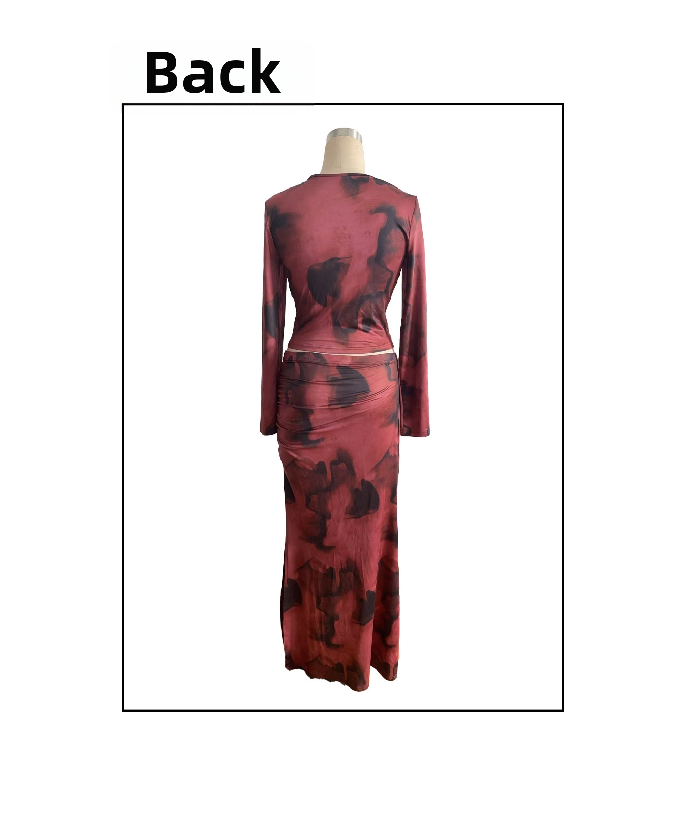 Completo due pezzi donna maglia maniche lunghe e gonna lunga_voghion.com