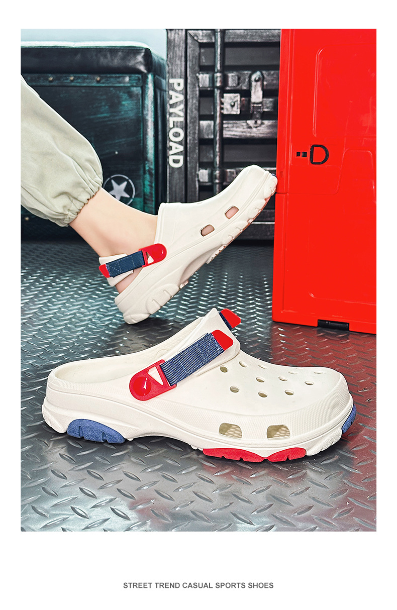 Summer Couple Clogs Men Slippers Lightweight Non Slip Beach Sandals_voghion.com