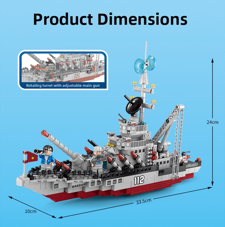 Educational Building Block Models Compatible With Military Aircraft Carrier Tank Airplane Destroyer Small Particle Toy For Kids_voghion.com