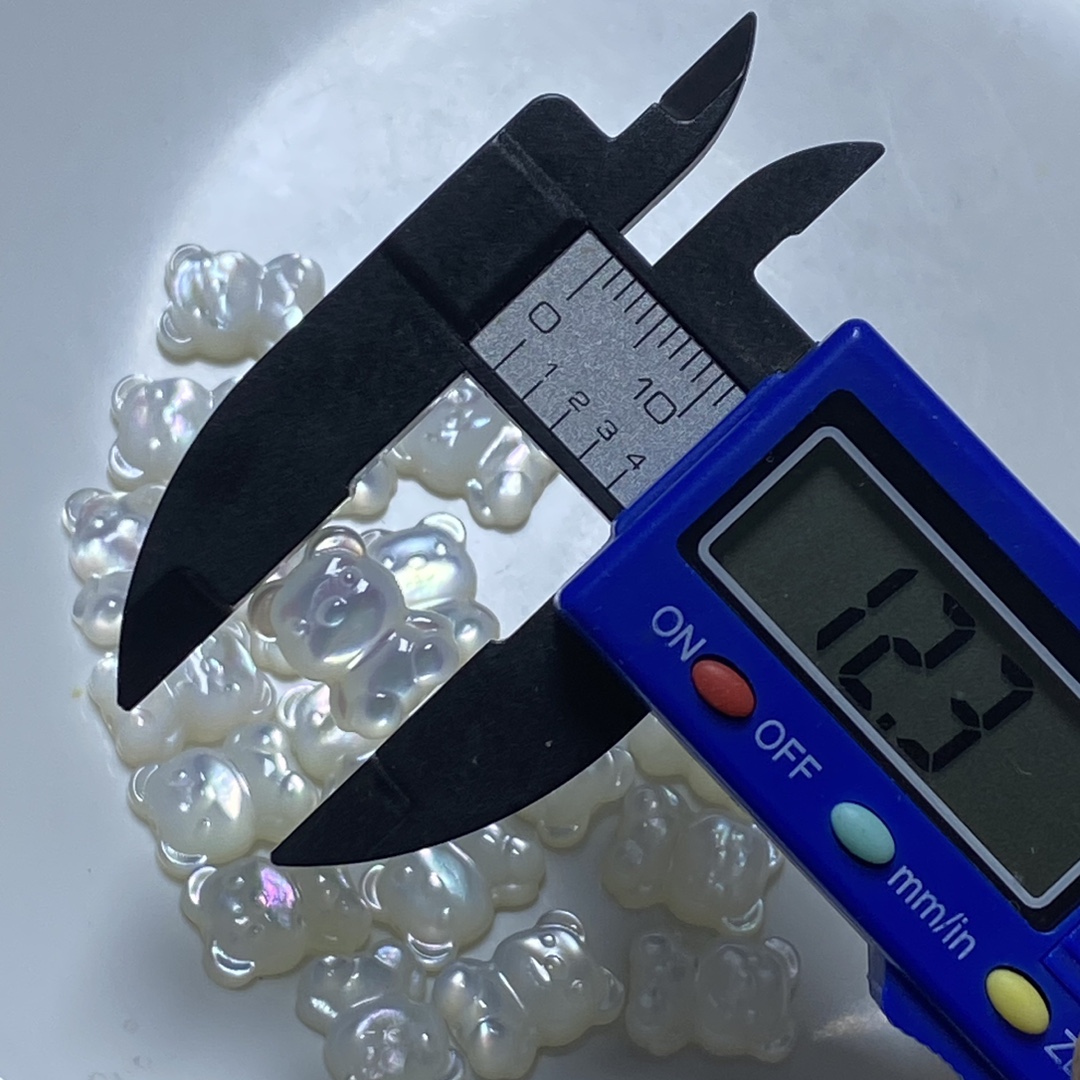 配件小熊淡水珍珠可爱天然贝壳手串萌萌达提溜配饰雕刻DIY隔珠