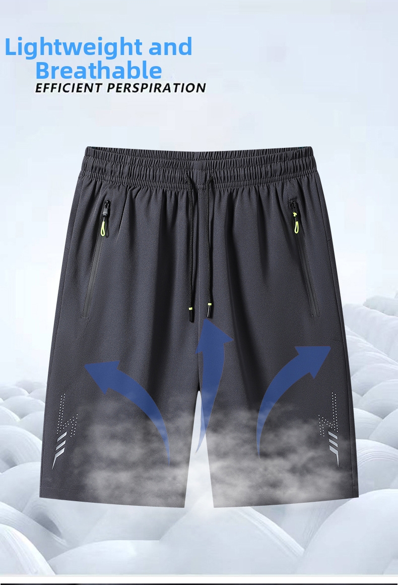 Herrenbekleidung in Übergrößen: Dünne, dehnbare Badeshorts aus atmungsaktivem, lässigem Material, bequem und locker geschnitten._voghion.com