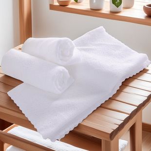 180g White Towel Hotel Bath Hotel Foot Massage Beauty Salon Disposable Lint-Free Absorbent White Towel