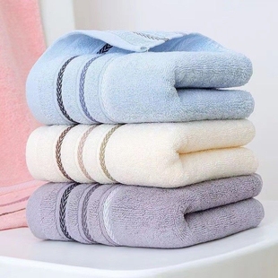 Pure Cotton Towel 80g Adult Towel Face Towel Thickeneded Adult Bath Towel Cross-Border Export Gift E-Commerce Red and White