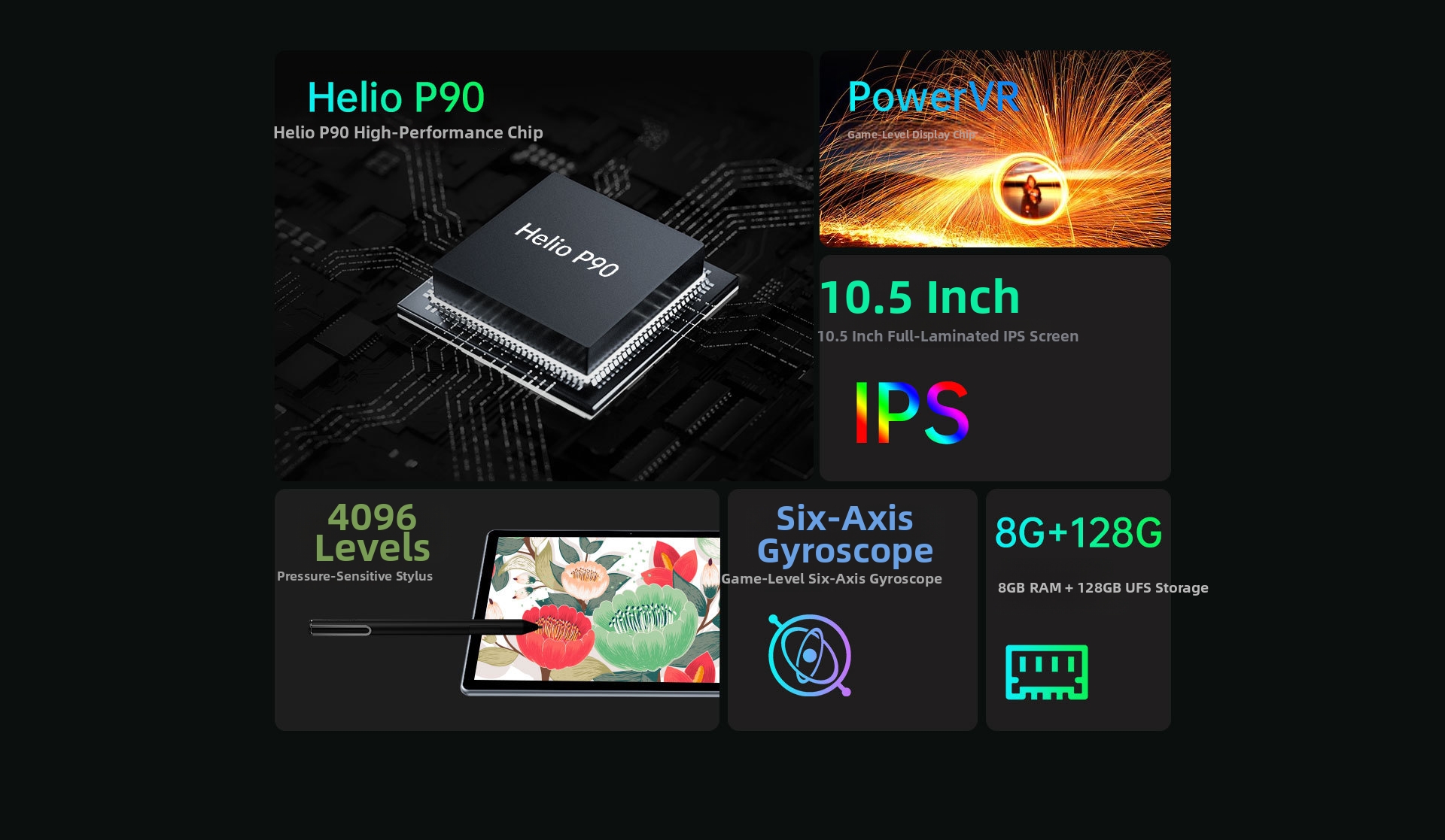 Alldocube X Game Compatible 10.5 Inch Tablet PC With All Network Bands 4096 Levels Of Pressure Sensitivity_voghion.com