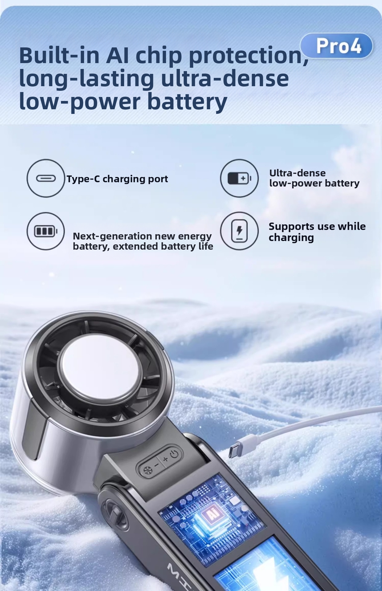 Tragbarer Handventilator Klappbar Mit Turbine Für Den Haushalt_voghion.com