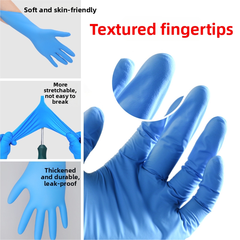 Gants de cuisine jetables en nitrile, très élastiques, épais et résistants, pour les tâches ménagères et la manipulation des aliments._voghion.com