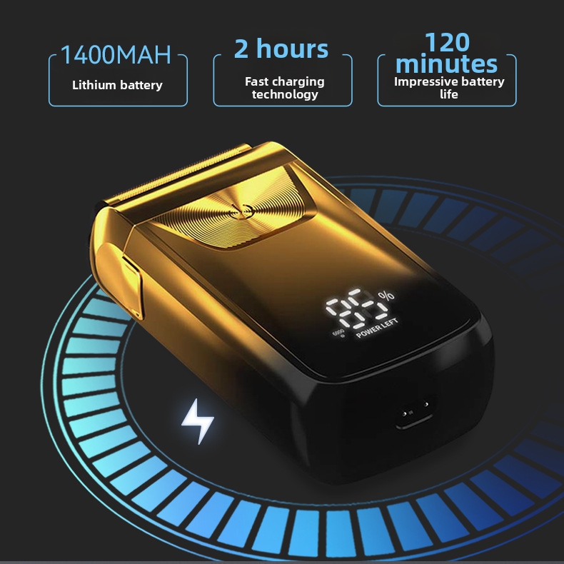 Electric Shaver With Digital Display For Bald Heads And Sideburns_voghion.com