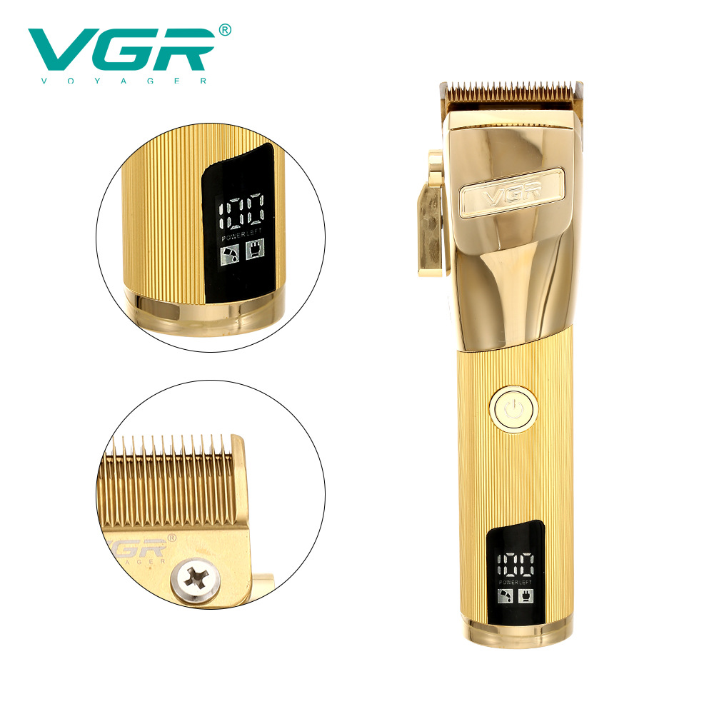 Tagliacapelli elettrico con display digitale LCD, specifico per saloni di bellezza, elettrodomestico per la cura della persona._voghion.com