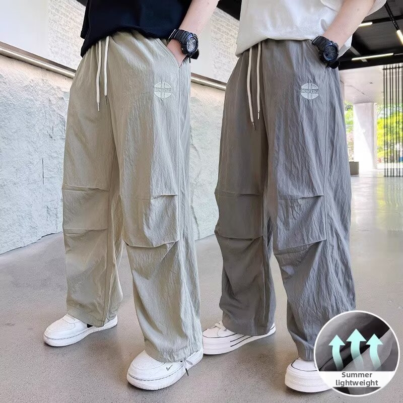 Pantalon d'été à jambes larges pour garçons, nouveau modèle, séchage rapide, anti-moustiques, tailles moyennes et grandes._voghion.com