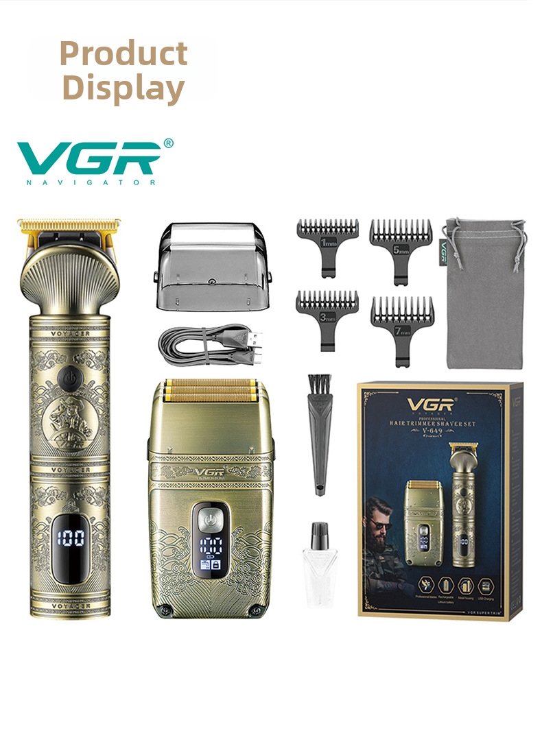 Vgr649 tagliacapelli elettrico per uomo professionale kit trimmer_voghion.com