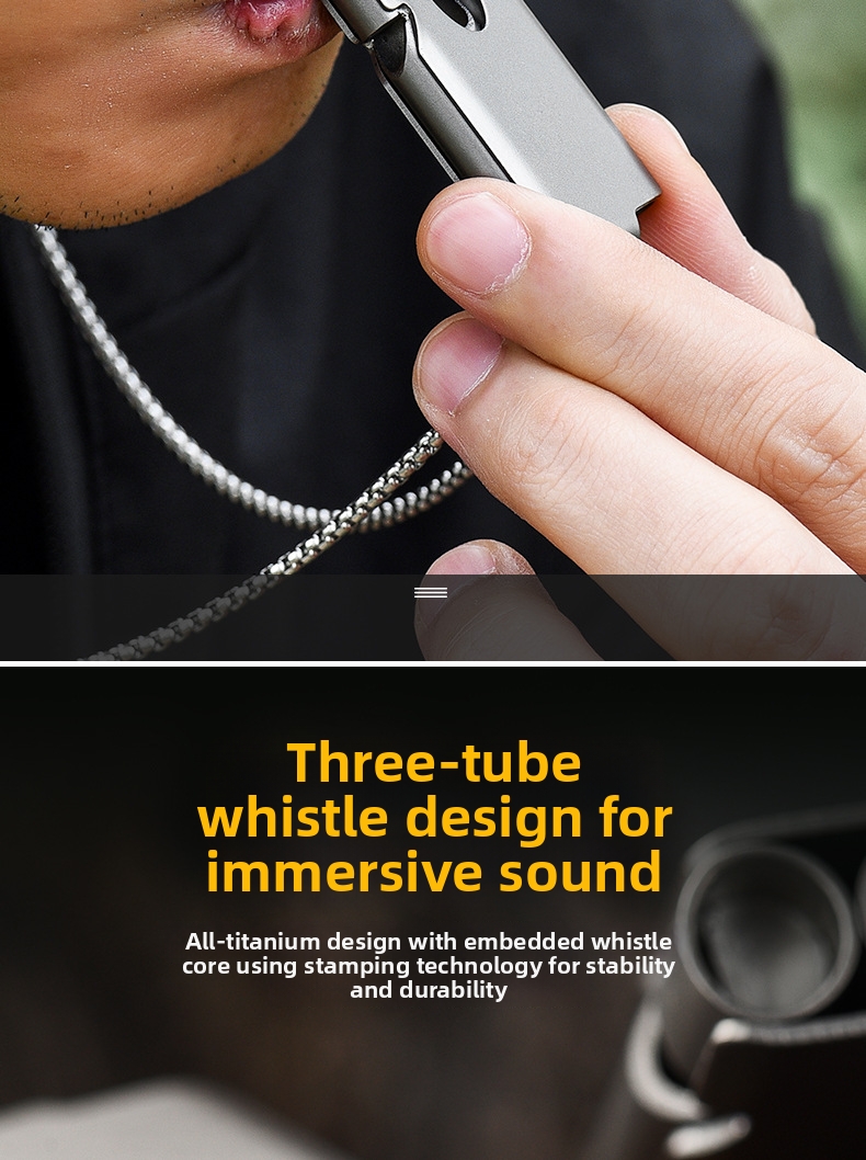 Överlevnadspipa i titan med tre rör för utomhusbruk_voghion.com