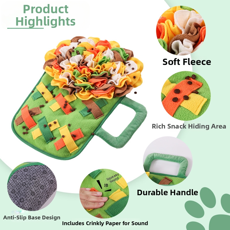 Pet Toys For Dogs Squeaking Paper Cup Sniffing Mat Educational Food Storage Teeth Grinding Stress Relief Choking Prevention Interactive Toy_voghion.com