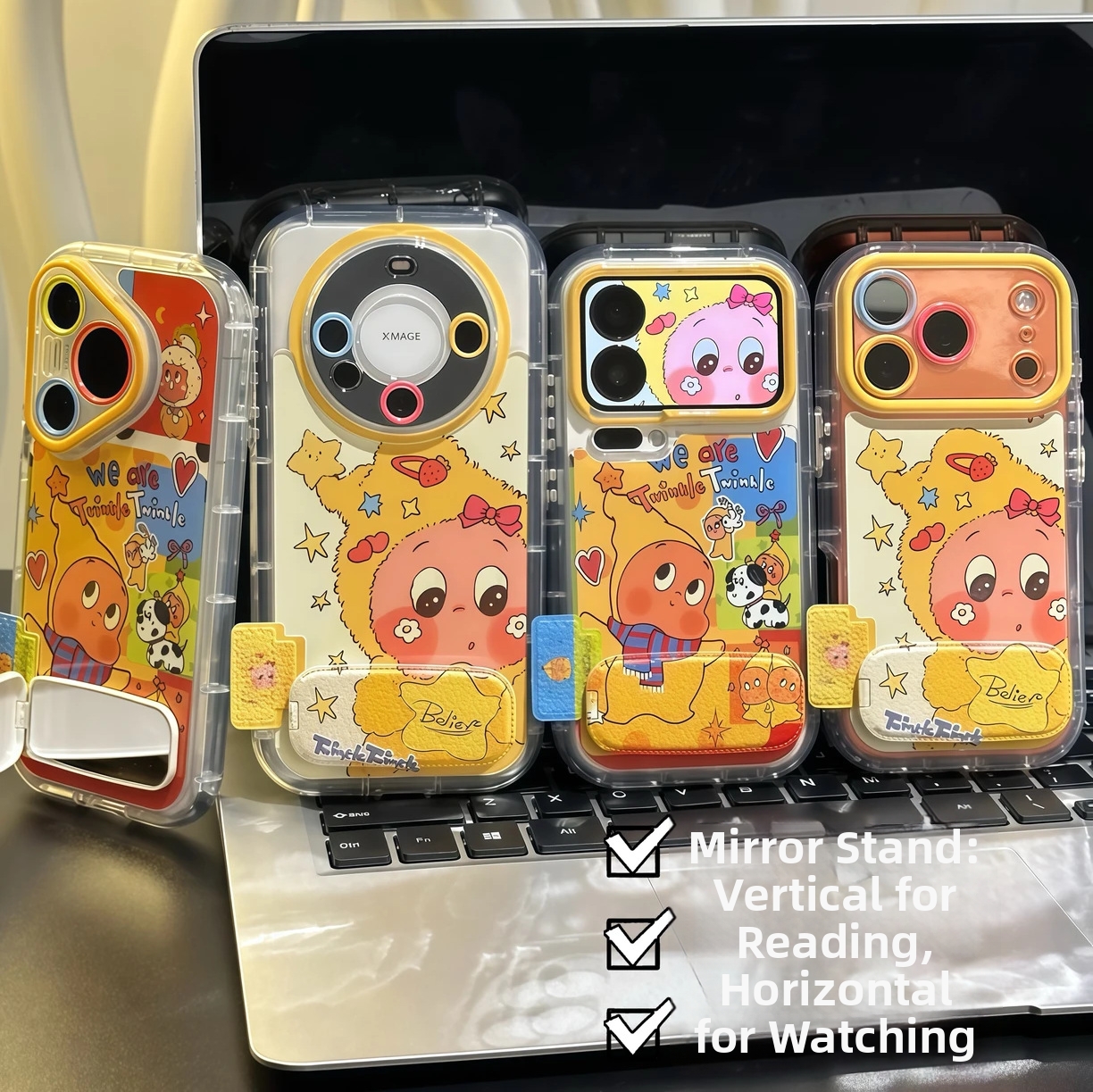 Starry Sky Phone Case With Stand For Iphone And Huawei Models_voghion.com