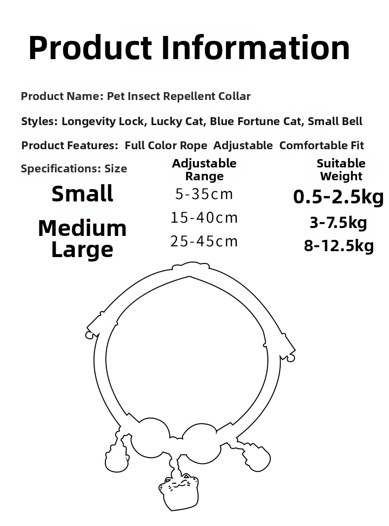 Pet Repellent Collar For Cats And Dogs Flea And Tick Protection_voghion.com