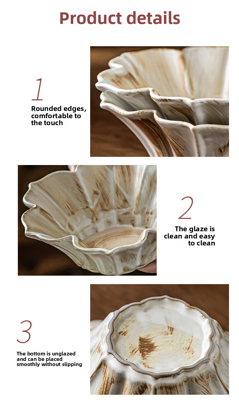 Ciotola di loto in ceramica ciotola creativa per insalata_voghion.com