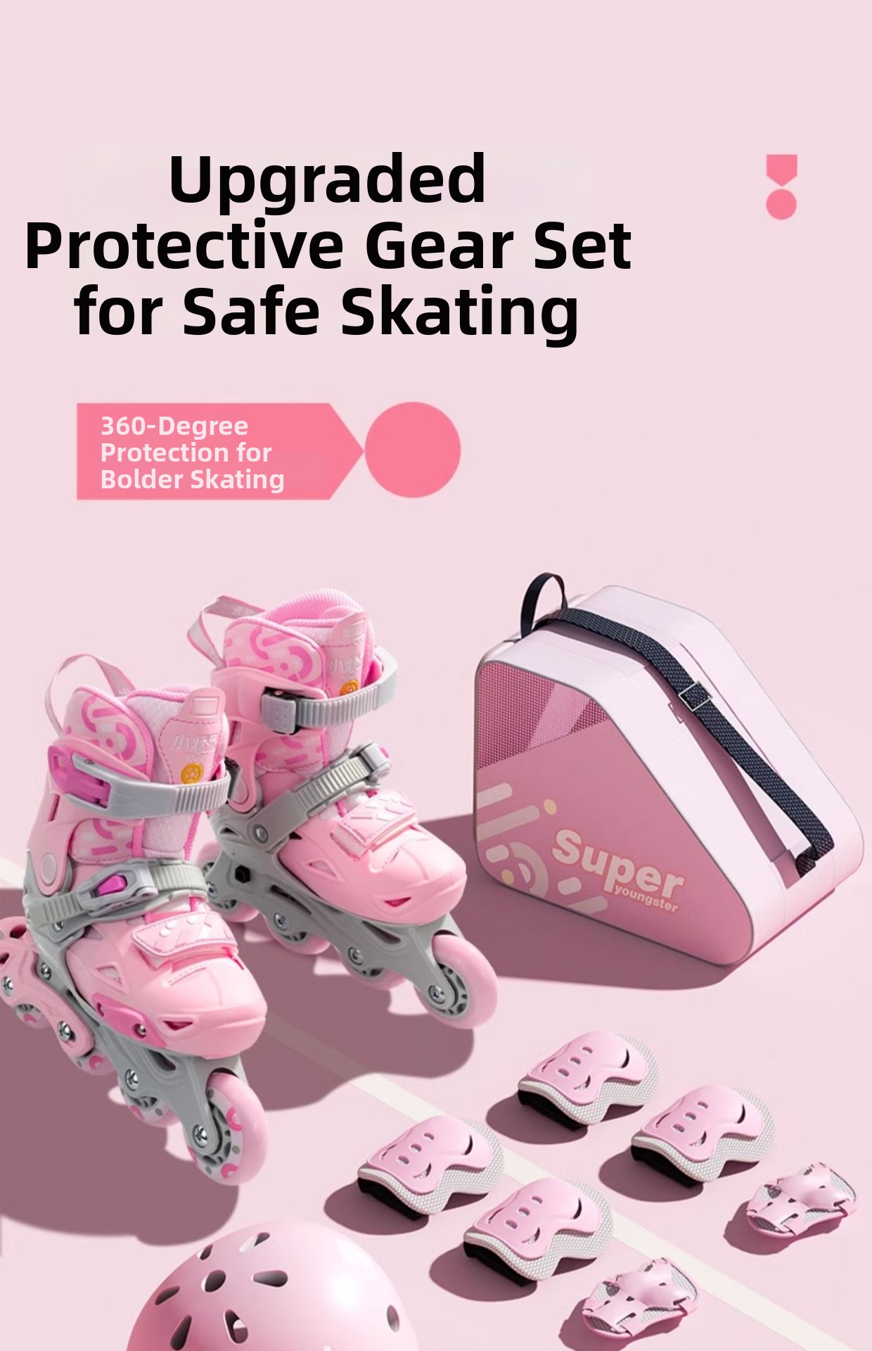 Roller Skates For Children Adjustable Ice Skates For Beginners_voghion.com