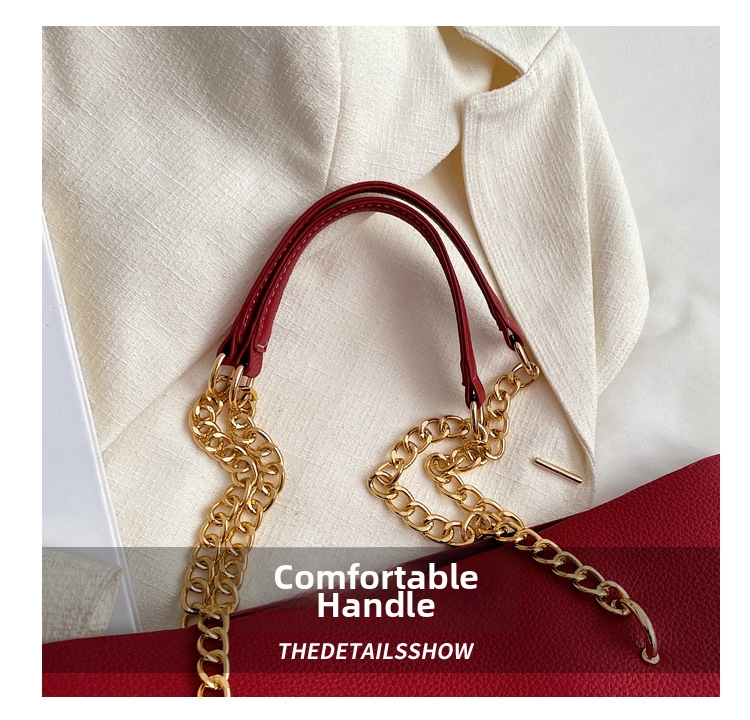 Borsa tote da donna in morbida pelle di grande capacità, nuova borsa a tracolla con catena, personalizzabile_voghion.com
