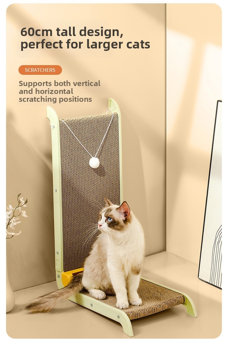 L Shaped Cat Scratching Post Wall Mounted Scratch Resistant Large Size Anti Scratch Pet Toy_voghion.com