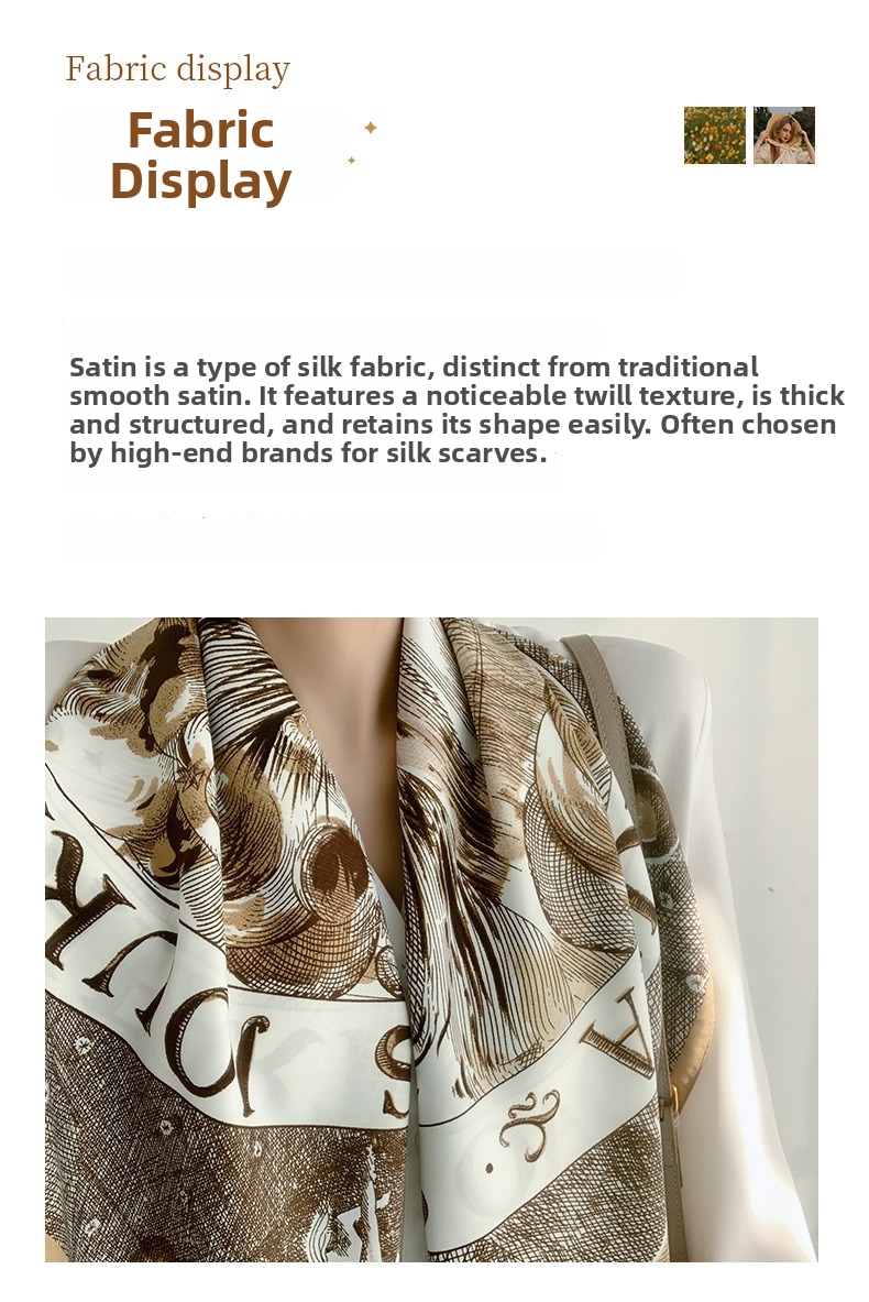 Women's Imitation Silk Square Scarf Lightweight Summer Shawl_voghion.com