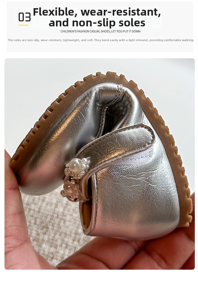Mädchen Ballerinas Mit Schleife - Weiche Lederschuhe Für Kinder_voghion.com