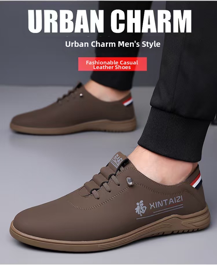 Chaussures en cuir pour hommes, collection printemps 2025, décontractées, à enfiler, semelle souple, confortables, blanches et noires, en microfibre et cuir PU. Directement de l'usine._voghion.com
