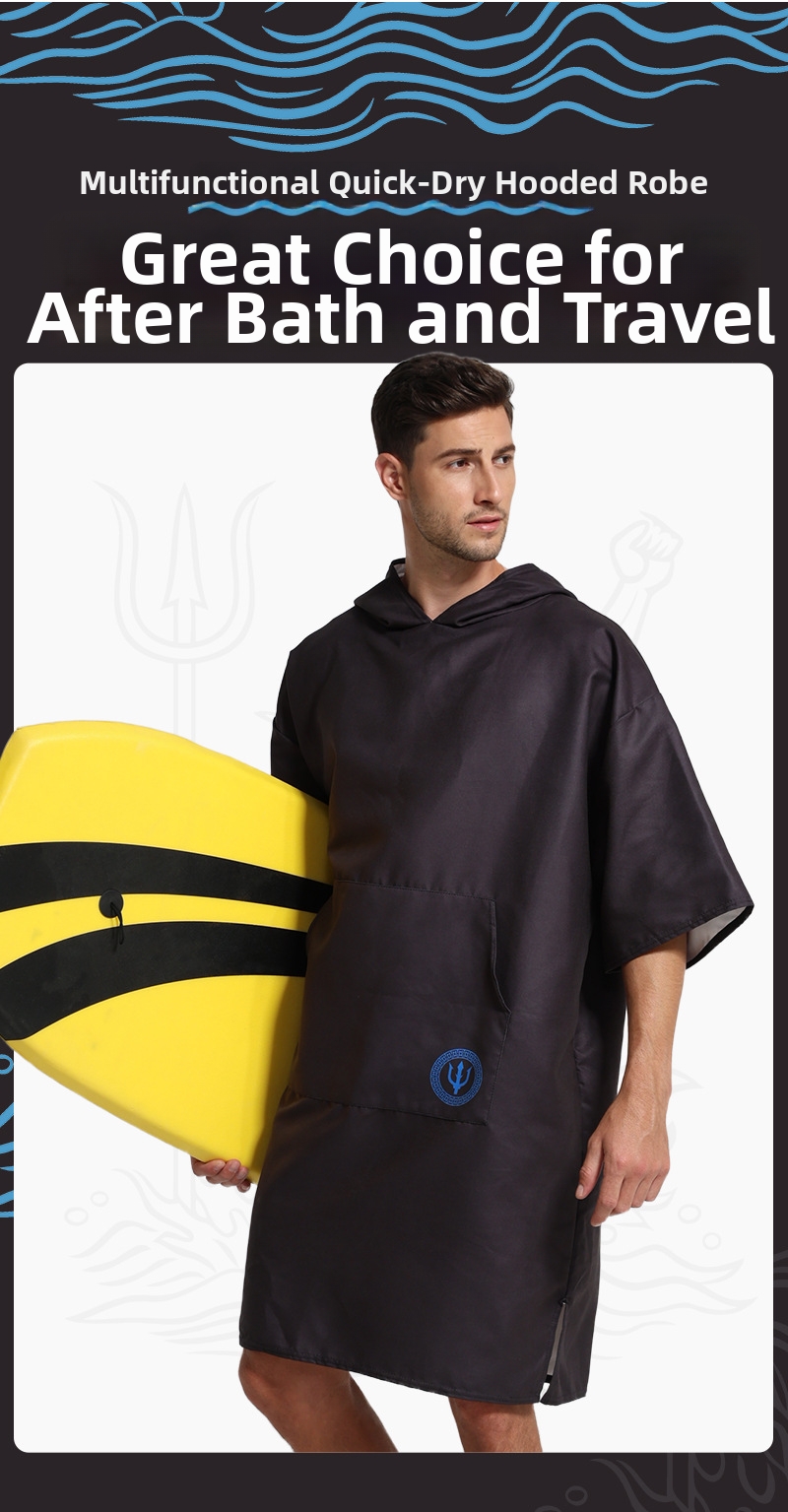 Quick Drying Change Robe Swimming Towel For Surfing And Beach_voghion.com