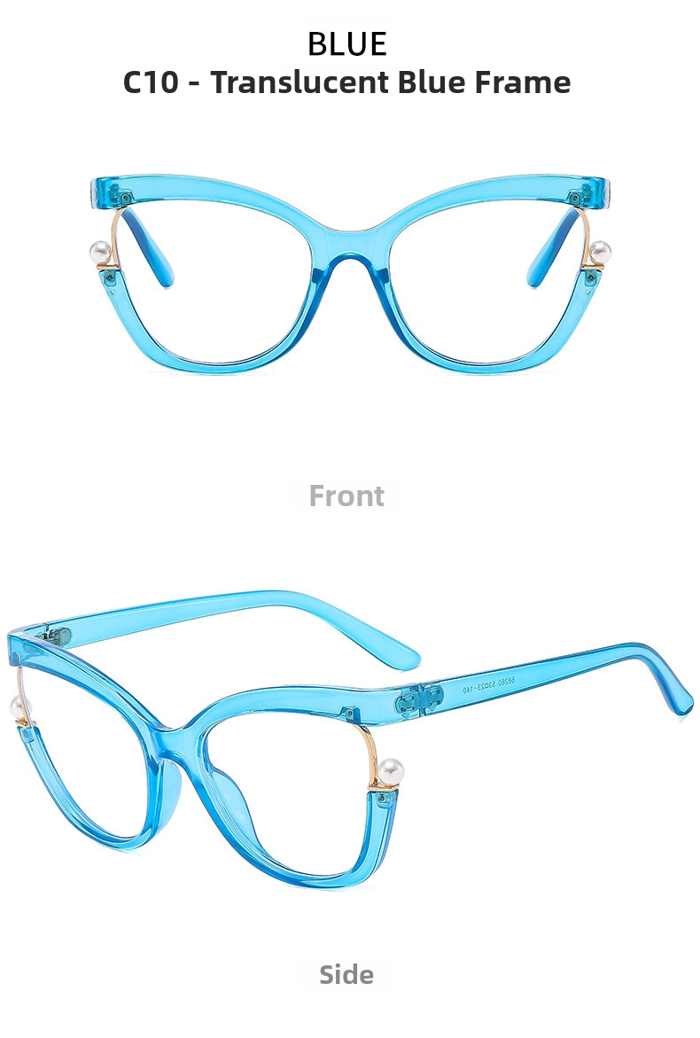 Cat Eye Blaulichtfilterbrille Für Damen Retro Stil Pc Brille_voghion.com