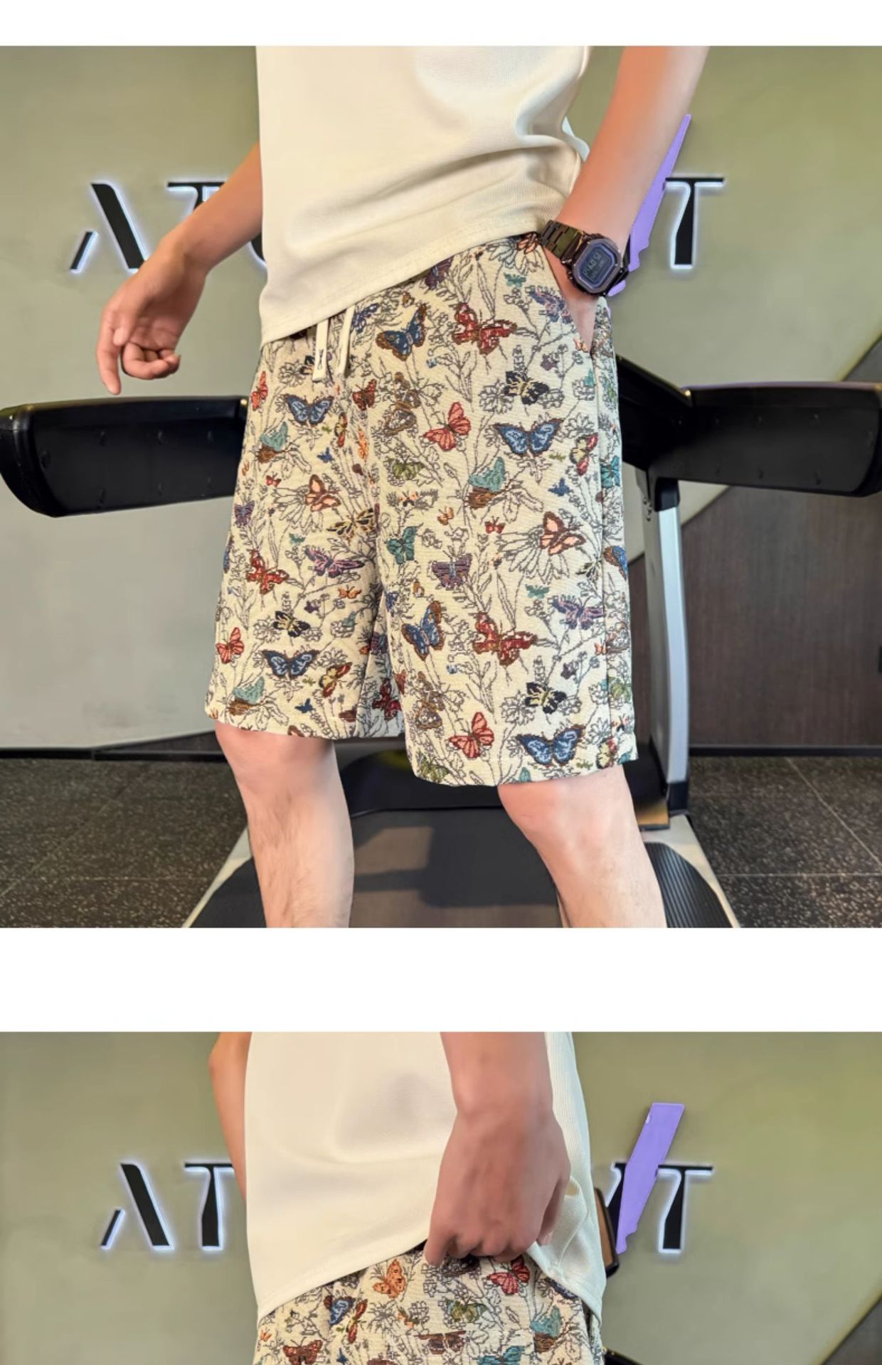 Men's Clothing Men's Quick Drying Floral Beach Surfing Shorts Casual Straight Leg Mid-Length Outdoor Summer Fashionable Clothing_viptrois.com