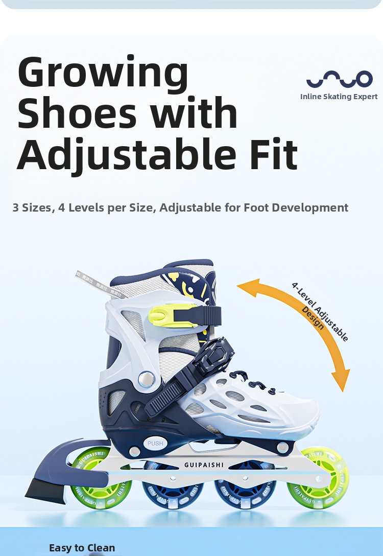 Adjustable Roller Skates For Children Beginners Ice Skating Set_voghion.com