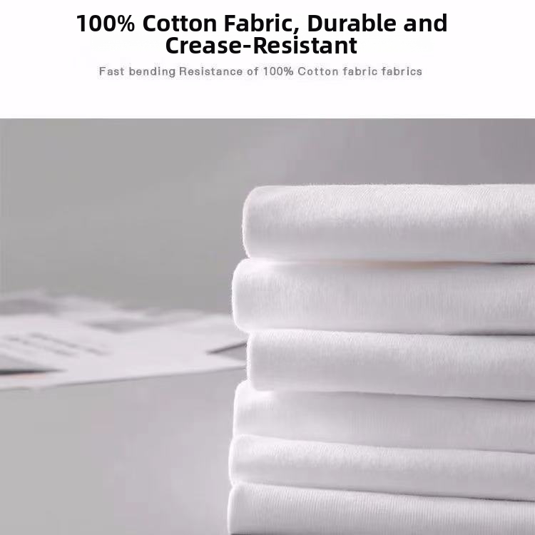 Men's Heavyweight Pure Cotton Crew Neck T-Shirt Short Sleeve Fashionable Loose Fit Versatile Trendy Summer Base Layer Shirt_viptrois.com