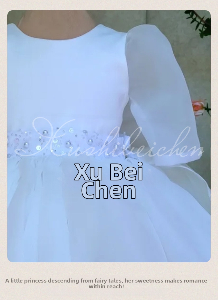 Witte prinsessenjurk voor meisjes met tule rok en strik_voghion.com