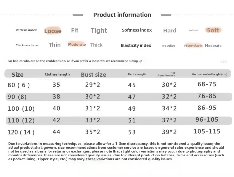 Ding Hao Universal Size Chart