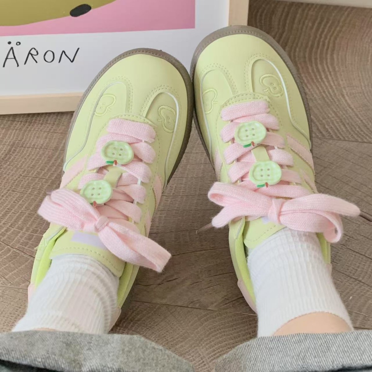 Women's Retro German Training Shoes White Breathable Casual Sneakers Hong Kong Style Summer Versatile Sneakers_vogvips.com
