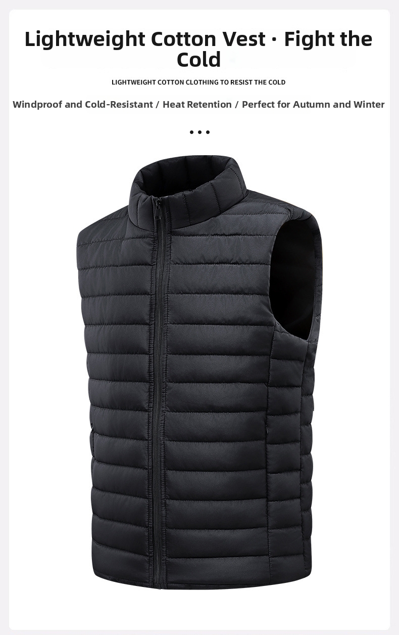 Herren Weste Mit Stehkragen Für Herbst Und Winter Leger_voghion.com