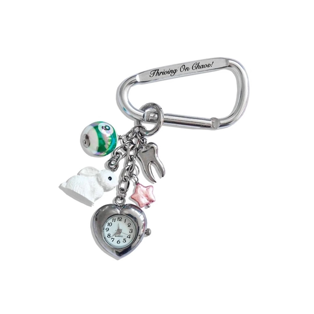 All Seasons Season IG Style Style 1 Piece All Seasons Metal Rabbit Clock Bag Pendant Keychain