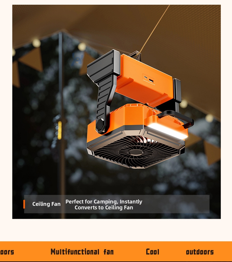 Draagbare campingventilator met usb oplaadbare accu en led lamp_voghion.com