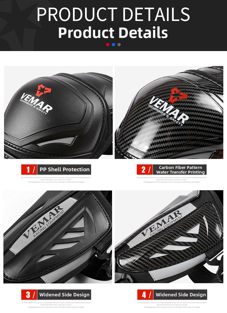 Motorcycle Knee Pads Lightweight Breathable Protective Gear Men_voghion.com