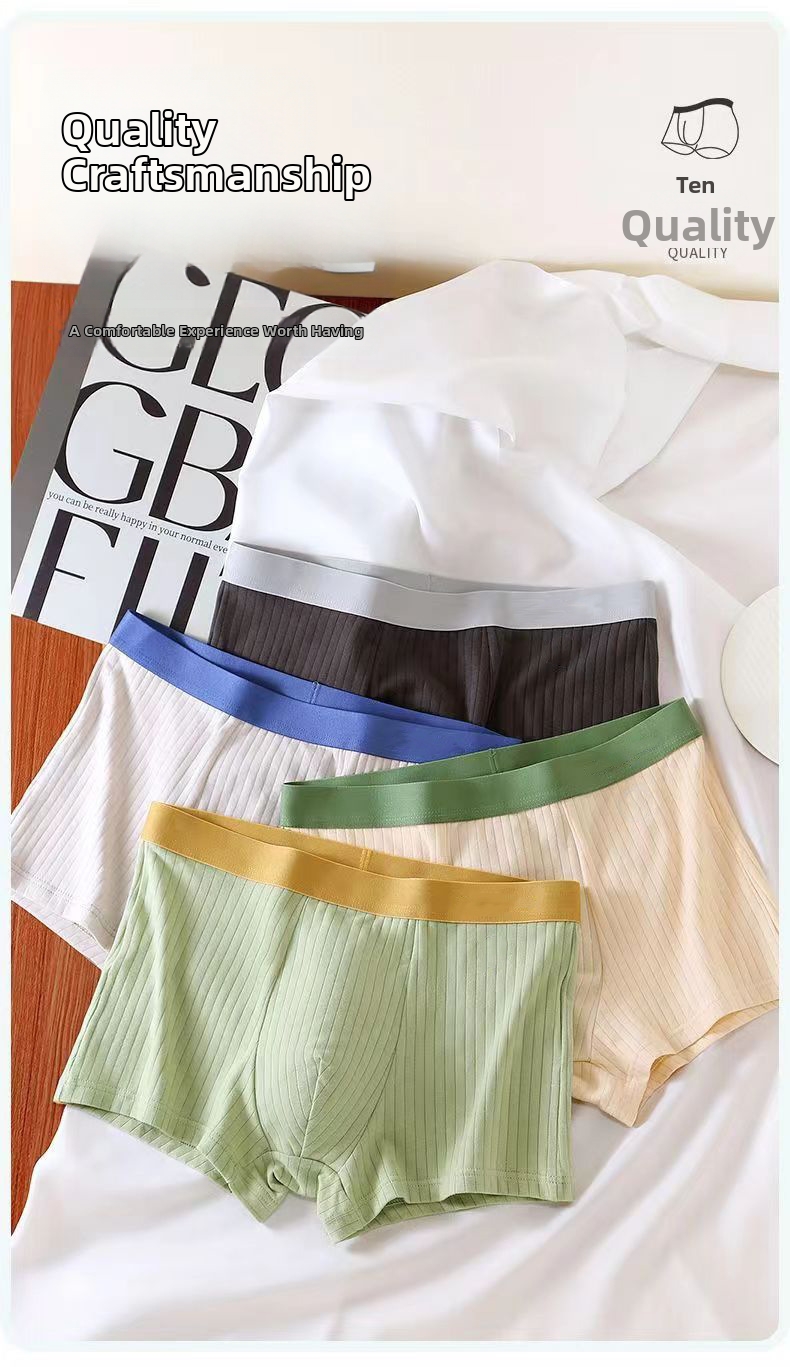 Men's Boxer Briefs Breathable Antibacterial Underwear Trunks_voghion.com