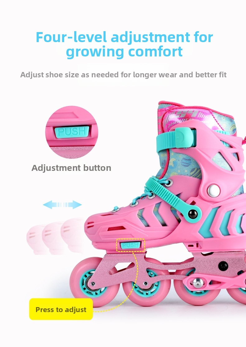 Verstellbare Rollschuhe Mit Bremse Für Professionelles Training_voghion.com