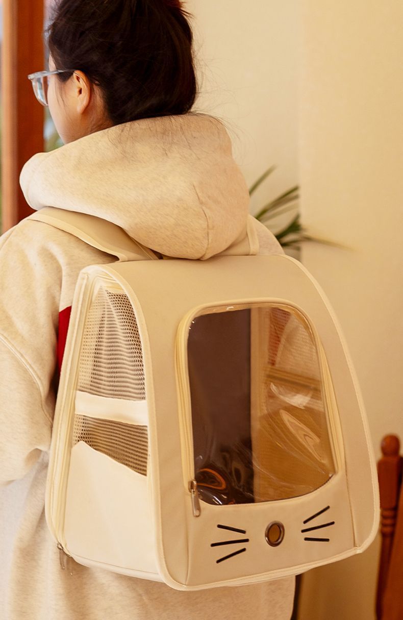 Anti-scratch Pet Backpack Cat Carrier For Travel And Comfort_voghion.com